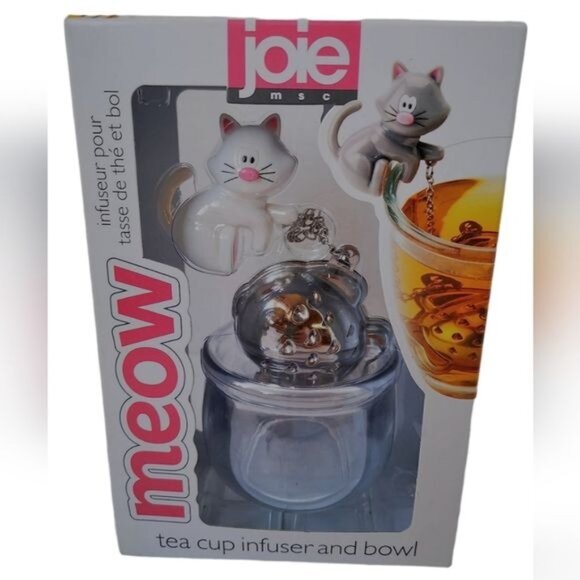 Josie Cat Hanging Loose Tea BALL Infuser Fish Bowl Dish - Picture 9 of 11